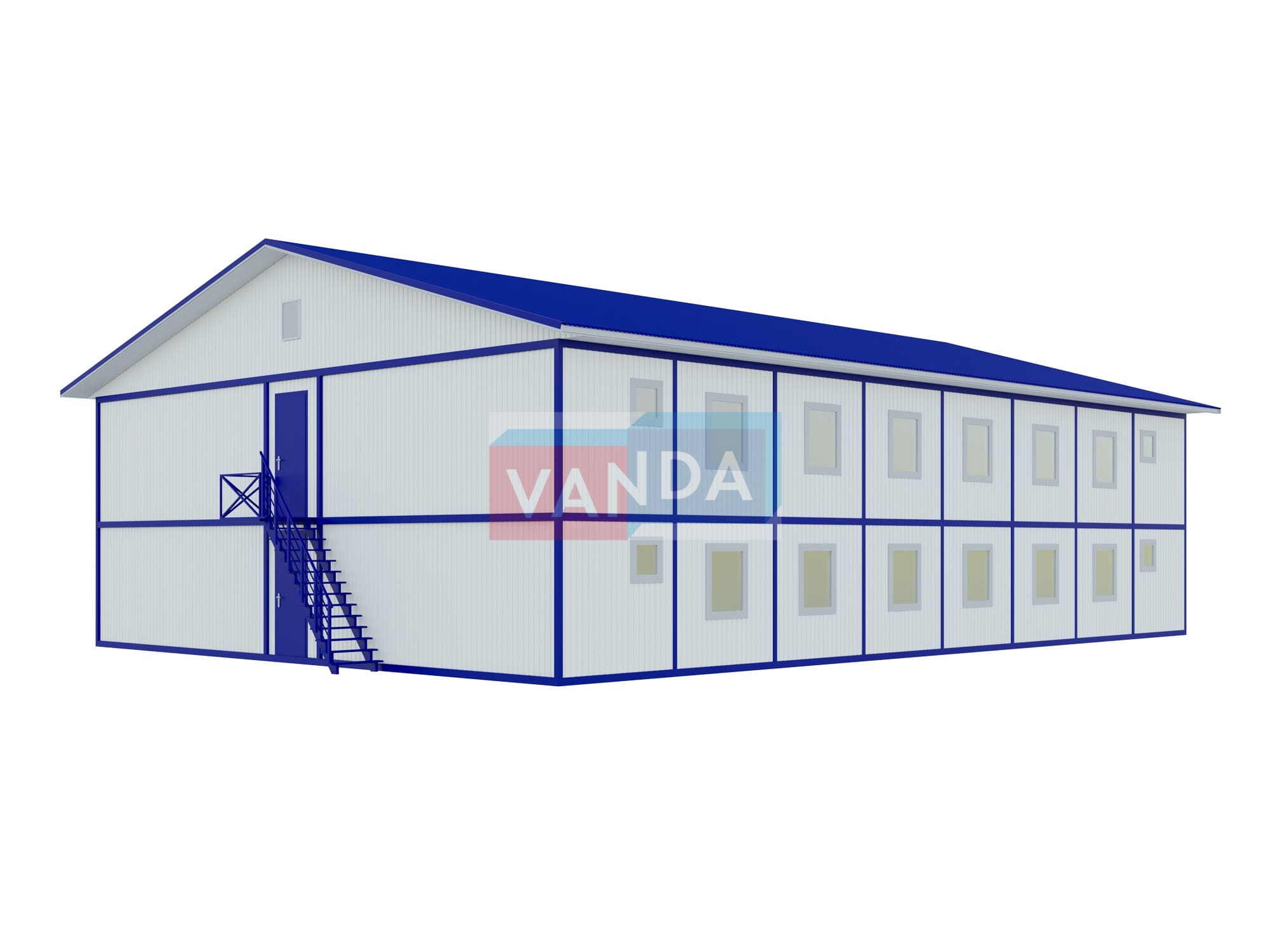 Проект общежития из блок контейнеров 13,5x19,2 Плита OSB